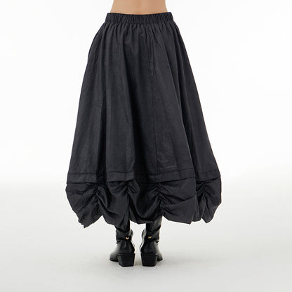 Designed Pleated Plus Sizes Skirts for Women