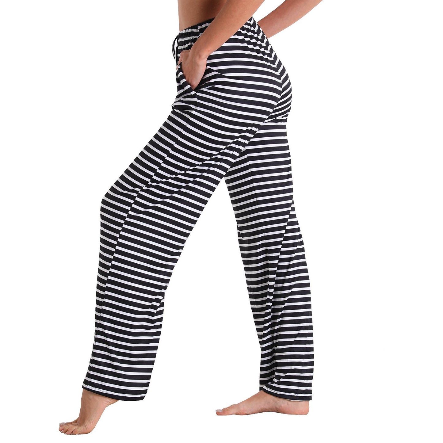 Leisure Women Comfortable Pants with Pocket