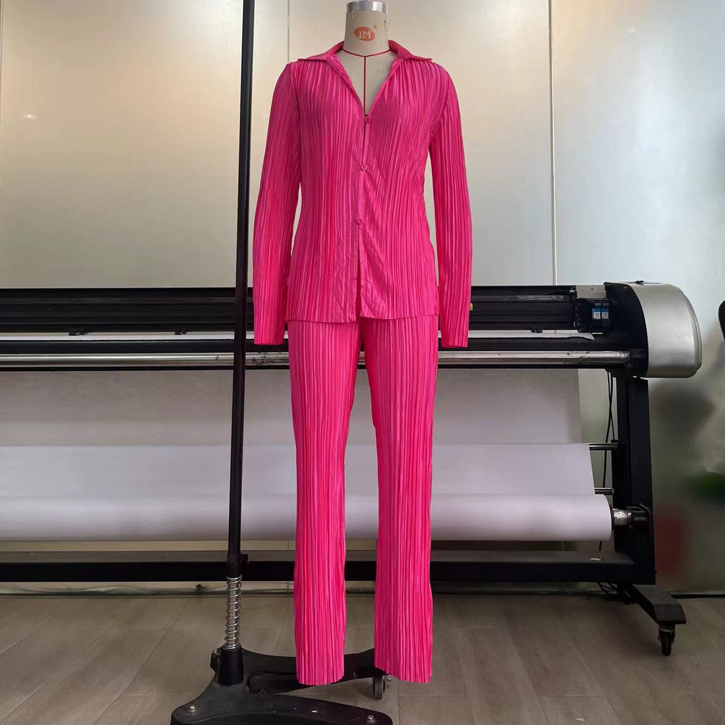 Casual Summer Long Sleeves Shirts and Pants Sleepwear