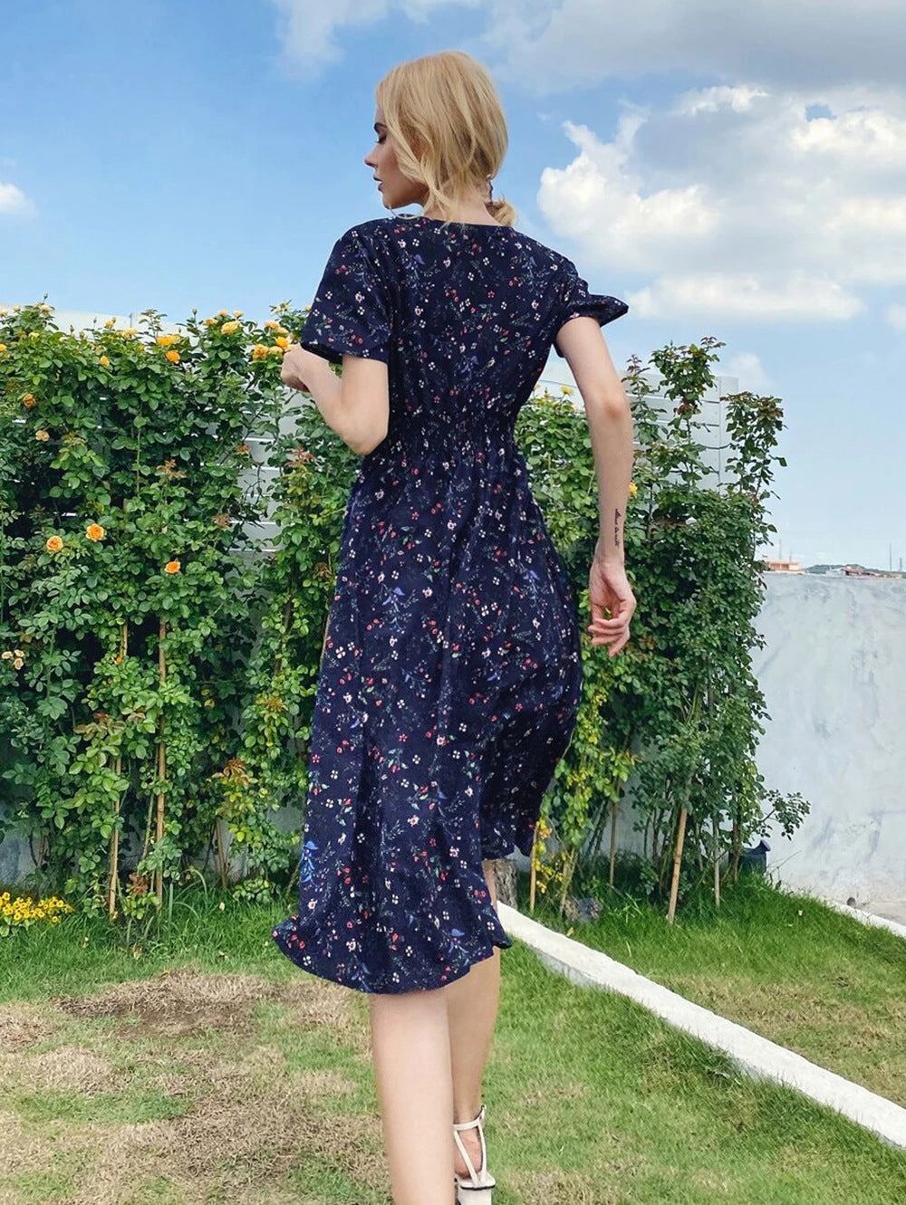 Summer Daily Short Sleeves Sun Dresses
