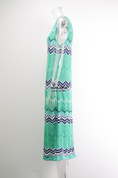 Sexy Women Summer Knitting Long Beach Dresses