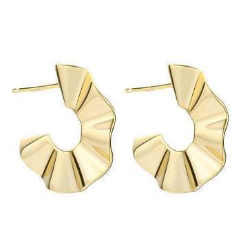 Fashion C Shape Sterling Silver Earrings for Women