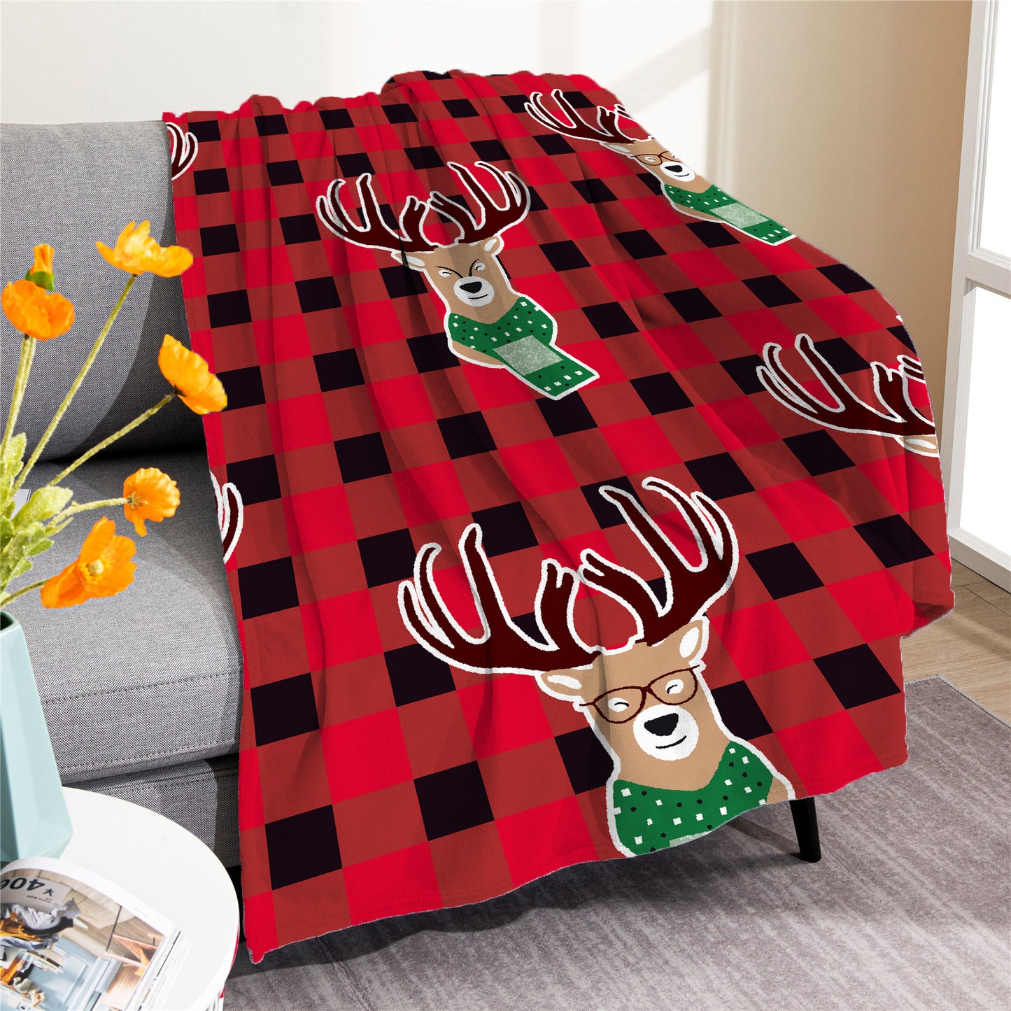 Merry Christmas Soft Fleece Throw Blankets