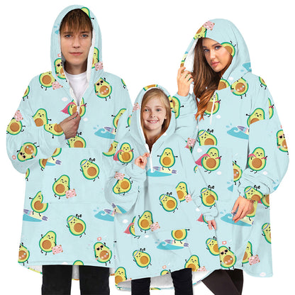 Soft Bee Print Lazy Wearable Watching TV Blanket