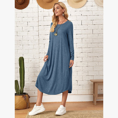 Casual Long Sleeves Midi Dresses for Women