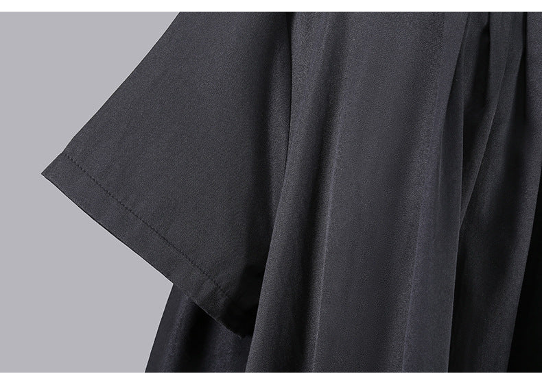 Designed Stand Collar Irregular Summer Women Shirts