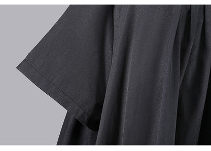 Designed Stand Collar Irregular Summer Women Shirts