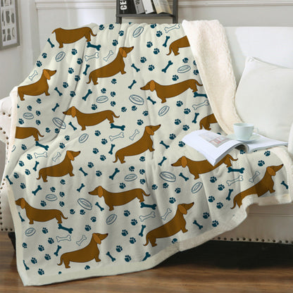 Cute Dog Print Fleece Blankets for Christmas