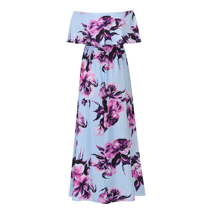 Sexy Strapless Women Boho Long Dresses