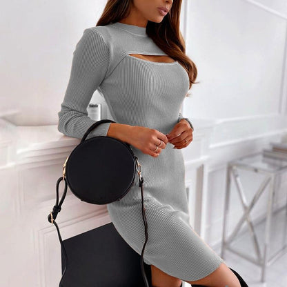 Fashion Sexy Hollow Out Bodycon Mini Dresses-STYLEGOING