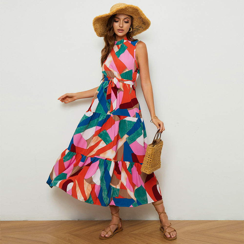 Summer Boho Sleeveless A Line Dresses