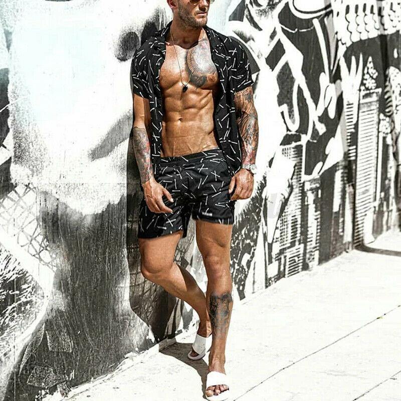Men's Summer Short Sleeves Tops&Short Pants-STYLEGOING