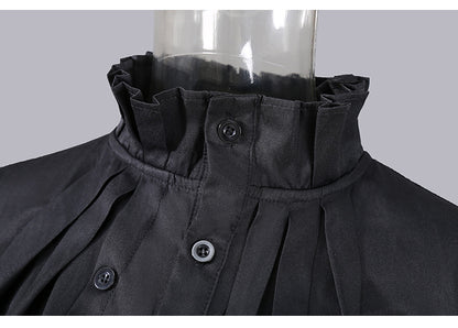 Designed Stand Collar Irregular Summer Women Shirts