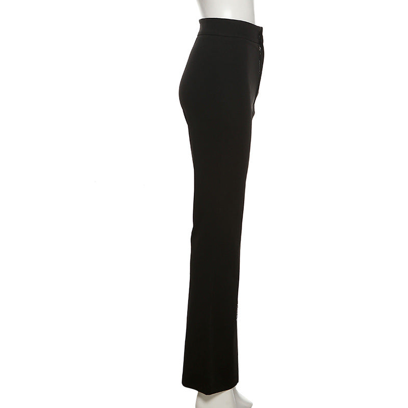 Fashion Gauze High Waist Casual Trumpet Pants