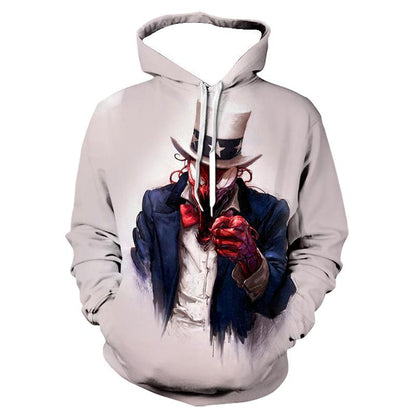 Casual Round Neck 3D Print Hoodies for Lovers-STYLEGOING
