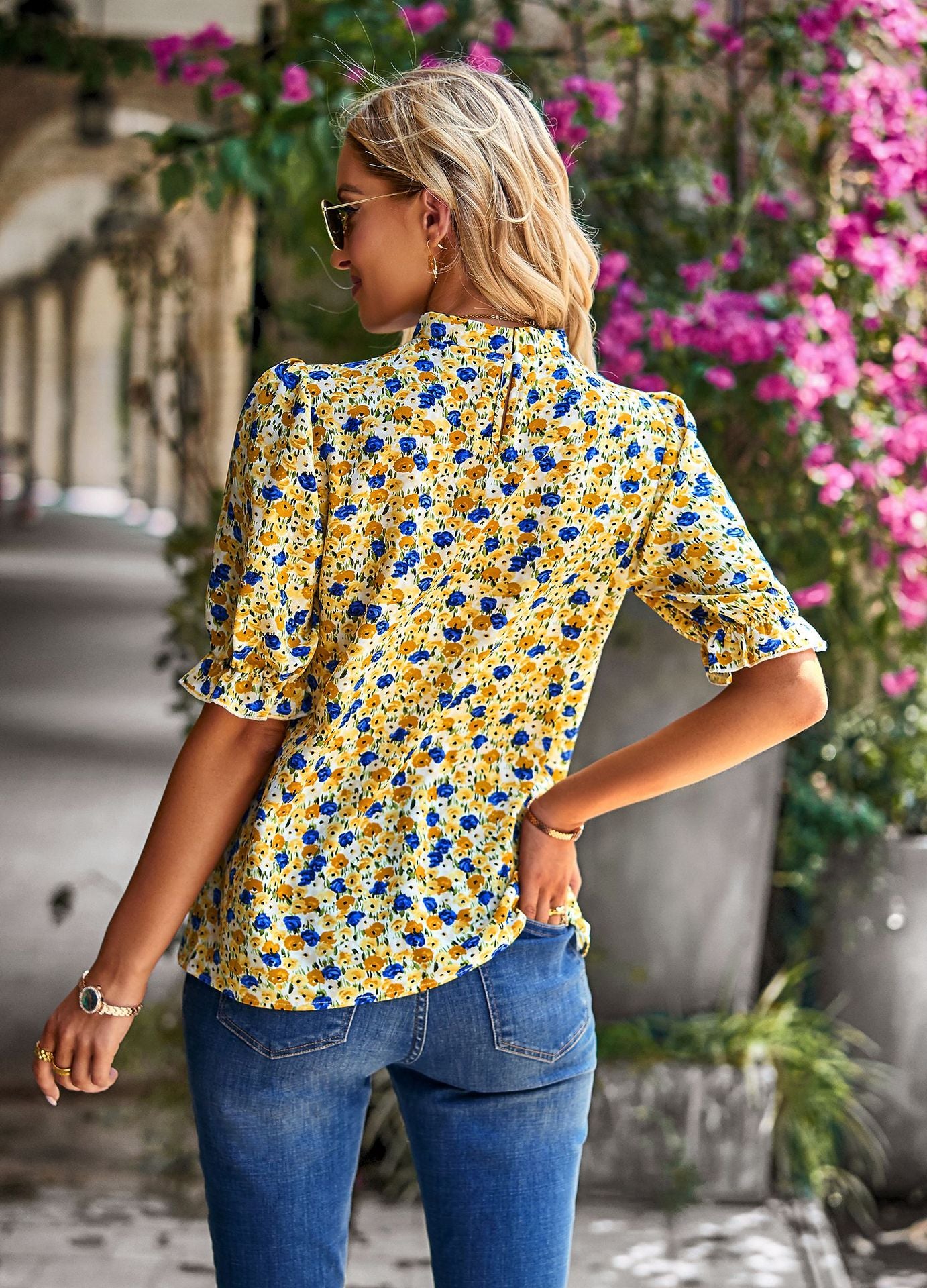 Designed Summer Half Sleeves Blouses for Women