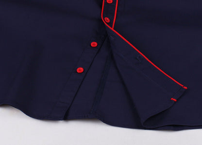 Vintage Short Sleeves Shirt Dresses-STYLEGOING