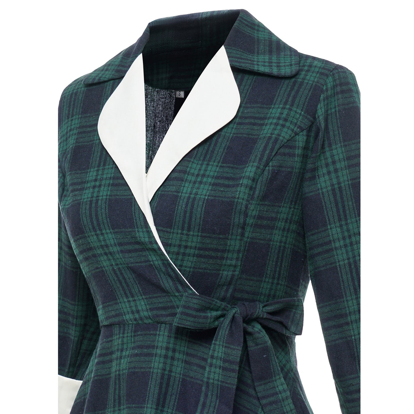 Vintage Plaid Long Sleeves Blazer Women Dresses