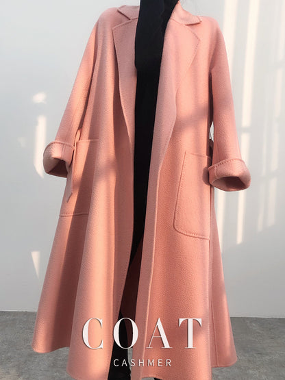 Luxury Woolen Winter Long Overcoat for Women