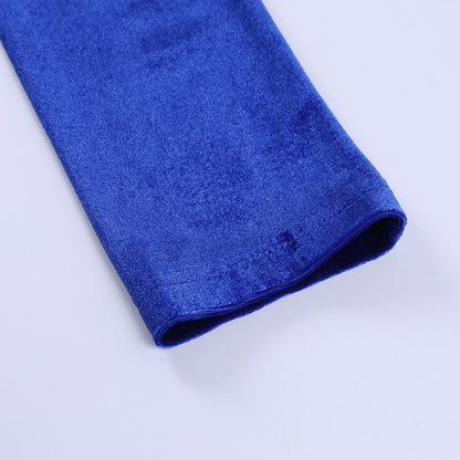 Sexy Women Slim Long Sleeves Suede Bodycon Dresses--Free Shipping at meselling99