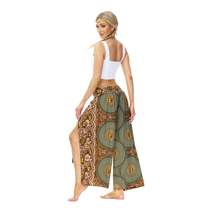 Casual Floral Print Women Yoga Loose Pants