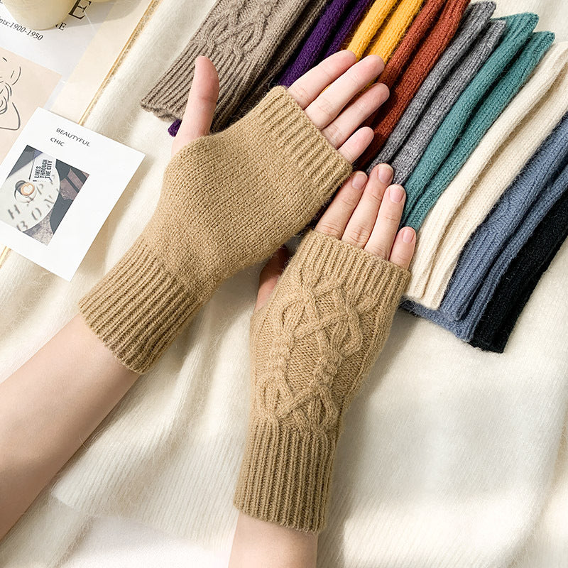 2 pairs/Set Winter Warm Knitted Gloves