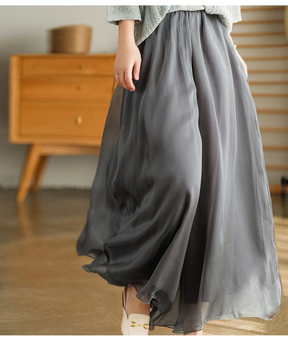 Fariy Summer Chiffon Women Plus Sizes Skirts