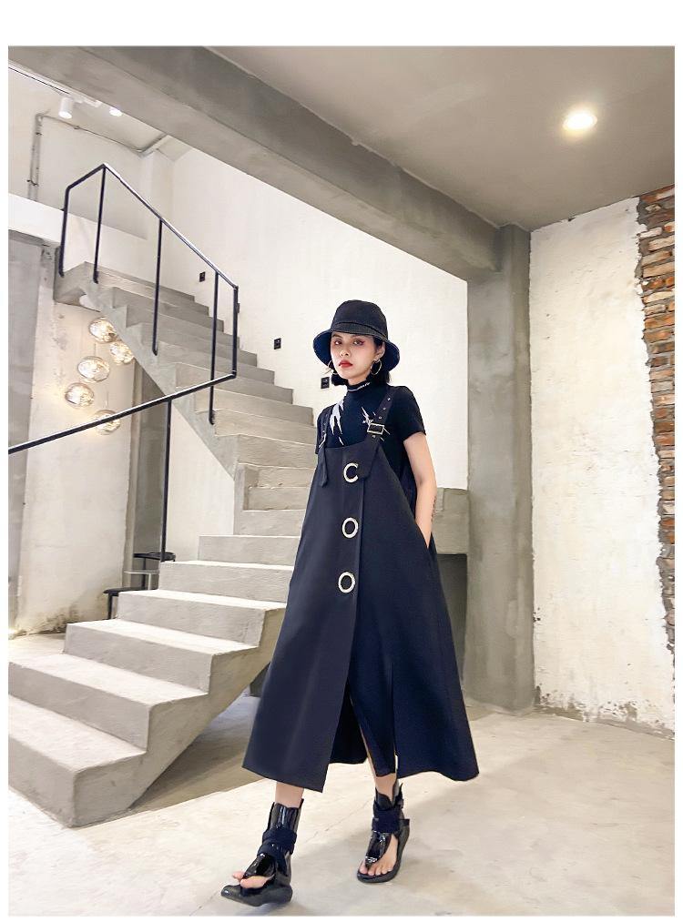 Women Summer Plus Sizes Loose Suspenders Skirt-STYLEGOING