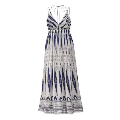 Summer Backless Sexy Long Beach Dresses
