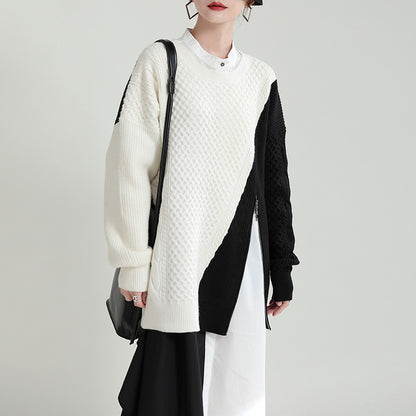 Designed Women Zipper Knitted Winter Sweaters