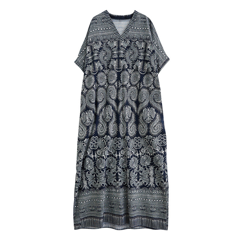 Vintage Linen Summer Holiday Long Cozy Dresses