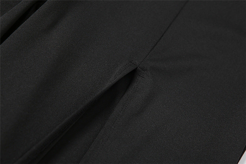 Sexy High Waist Slim Split Front Casual Pants