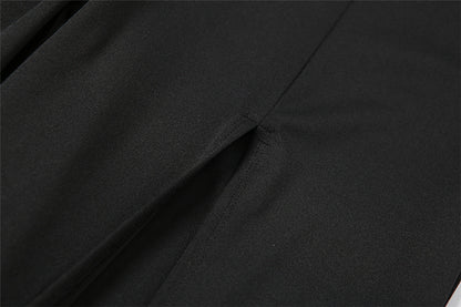 Sexy High Waist Slim Split Front Casual Pants