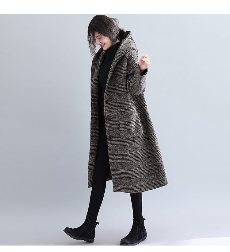 Casual Woolen Plus Sizes Women Overcoats