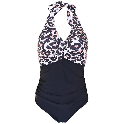 Sexy Halter Floral Print One Piece Swimwear