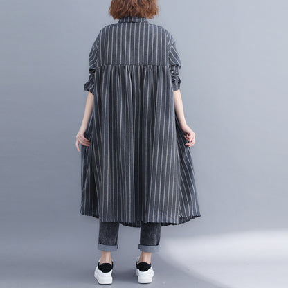Fashion Linen Plus Sizes Fall Shirts Coats