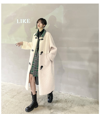 Winter Women Plus Sizes Sherpa Long Overcoat