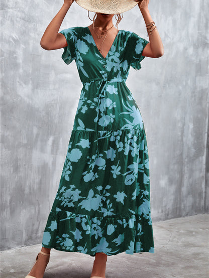 Casual V Neck Long Maxi Dresses