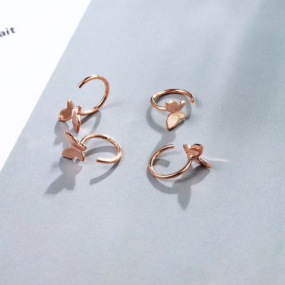 Butterfly Design Cute Sterling Sliver Ear Clips