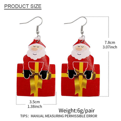 Christmas Style Water-drop Snowflake Earring 2 Sets
