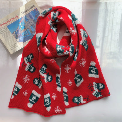 Lovely Warm Knitting Girl's Scarf for Christmas
