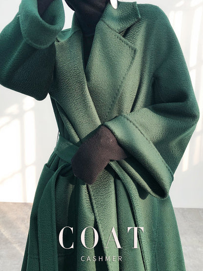 Luxury Woolen Winter Long Overcoat for Women