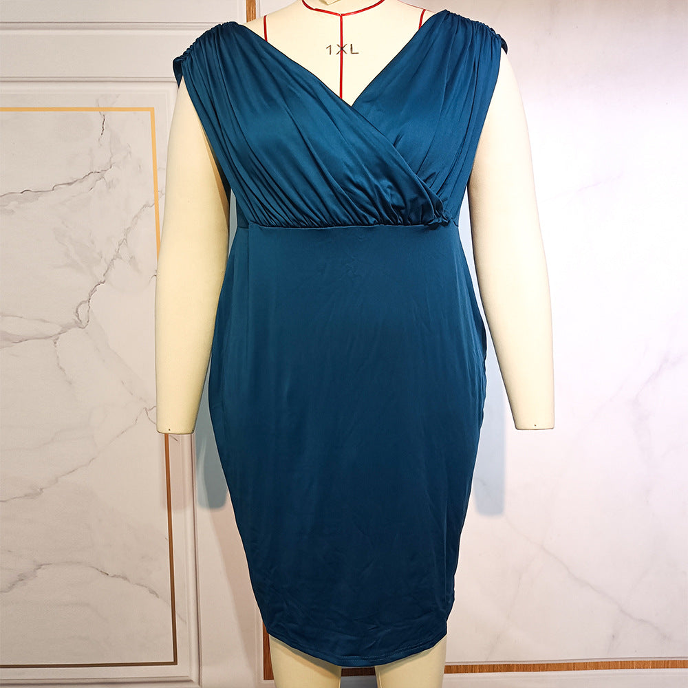 Sexy V Neck Summer Plus Sizes Short Dresses