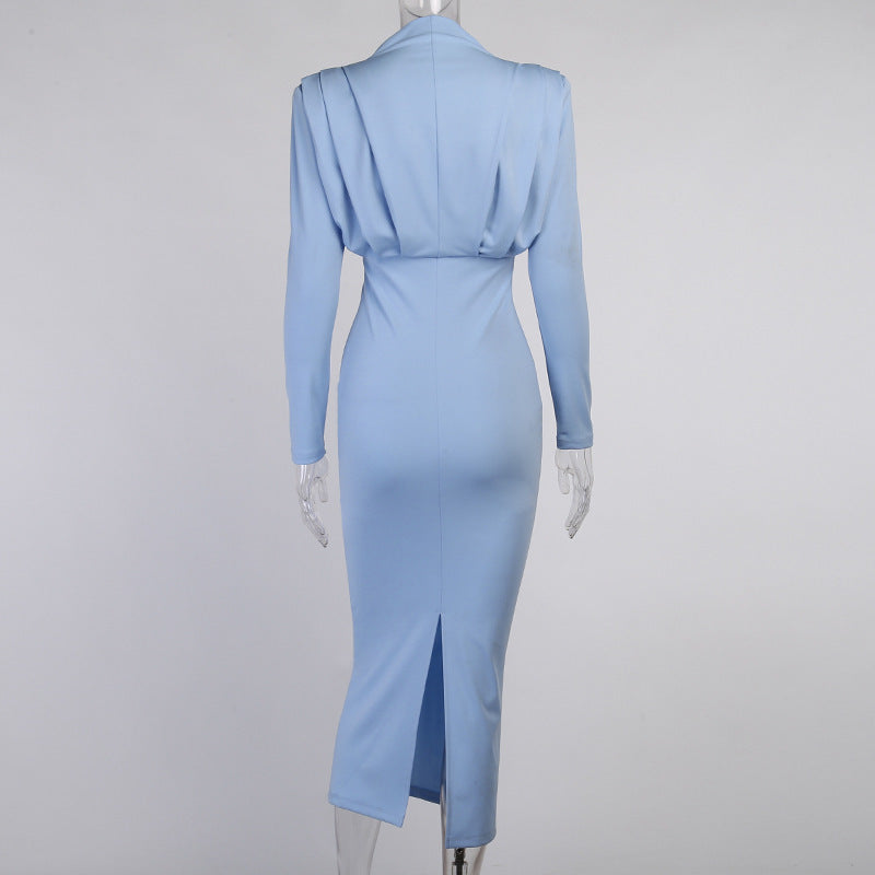 Elegant Round Neck High Neck Long Dresses