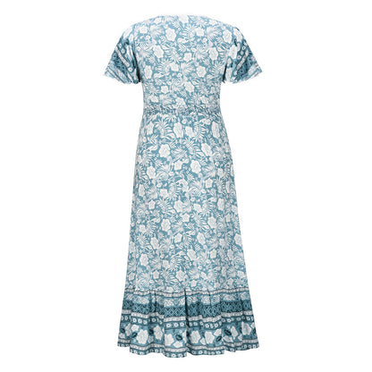 Vintage Cotton Summer Beach Long Dresses