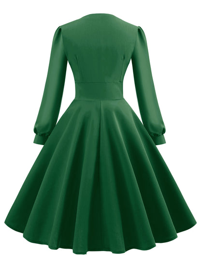 Vintage Long Sleeves Dresses with Button