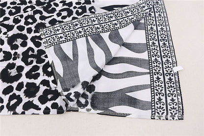 Striped Design Summer Bikinis Long Romper Dresses