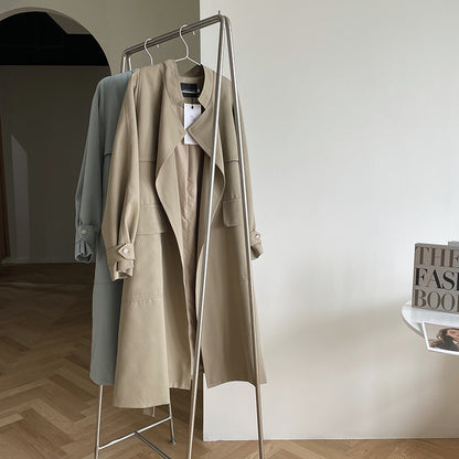 Casual Fashion Women Long Overcoats with Belt