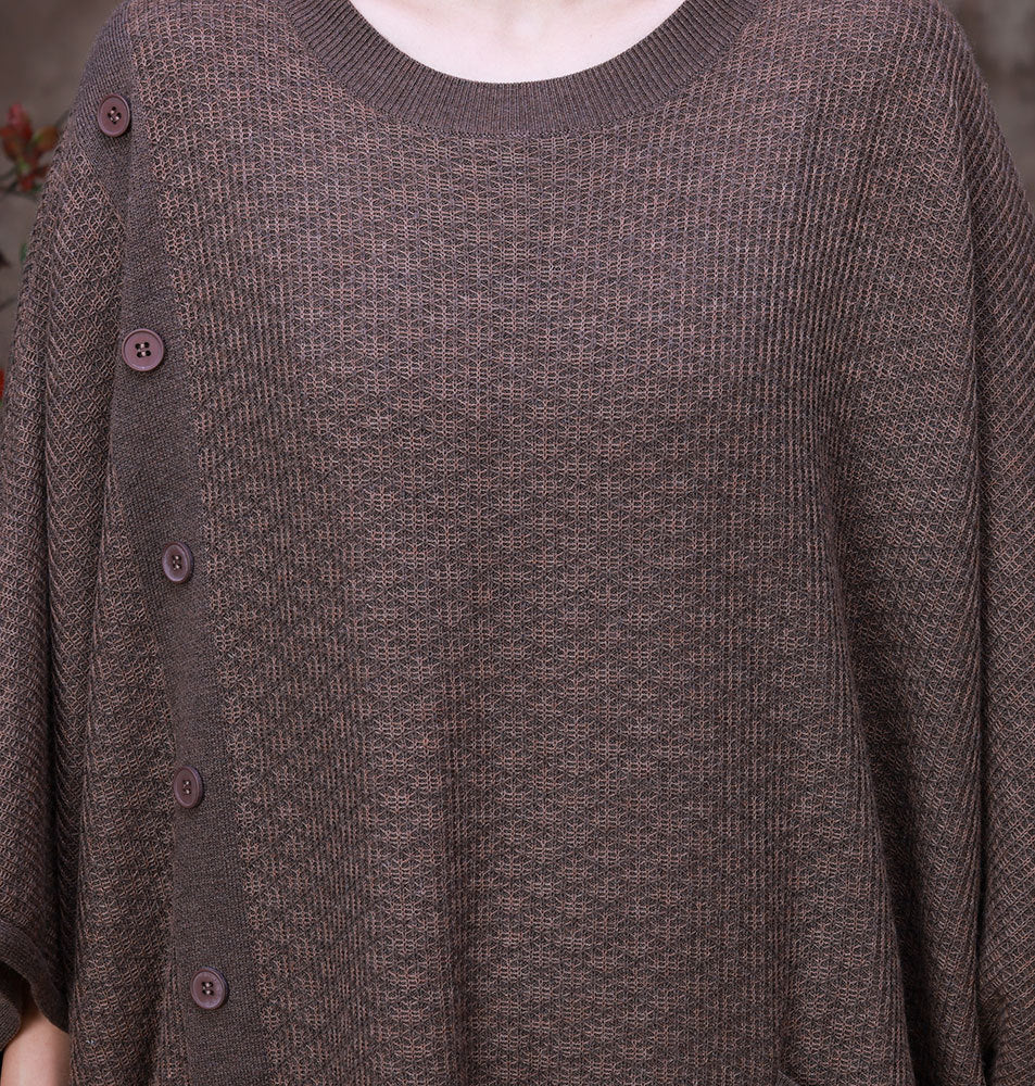 Vintage Batwing Sleeves Fall Plus Sizes Woolen Knitting Dresses