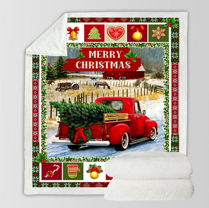 Merry Christmas Santa Claus Lovely Fleece Blanket